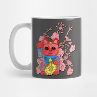 Red Lucky Cat Mug